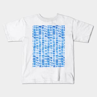 Abstract rectangles - blue Kids T-Shirt